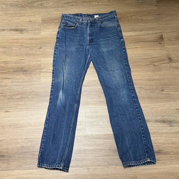 Vintage Y2K Levis 517 Mid Wash Blue Jeans Mens 32x32 Bootcut Faded Denim Red Tab - Picture 1 of 9